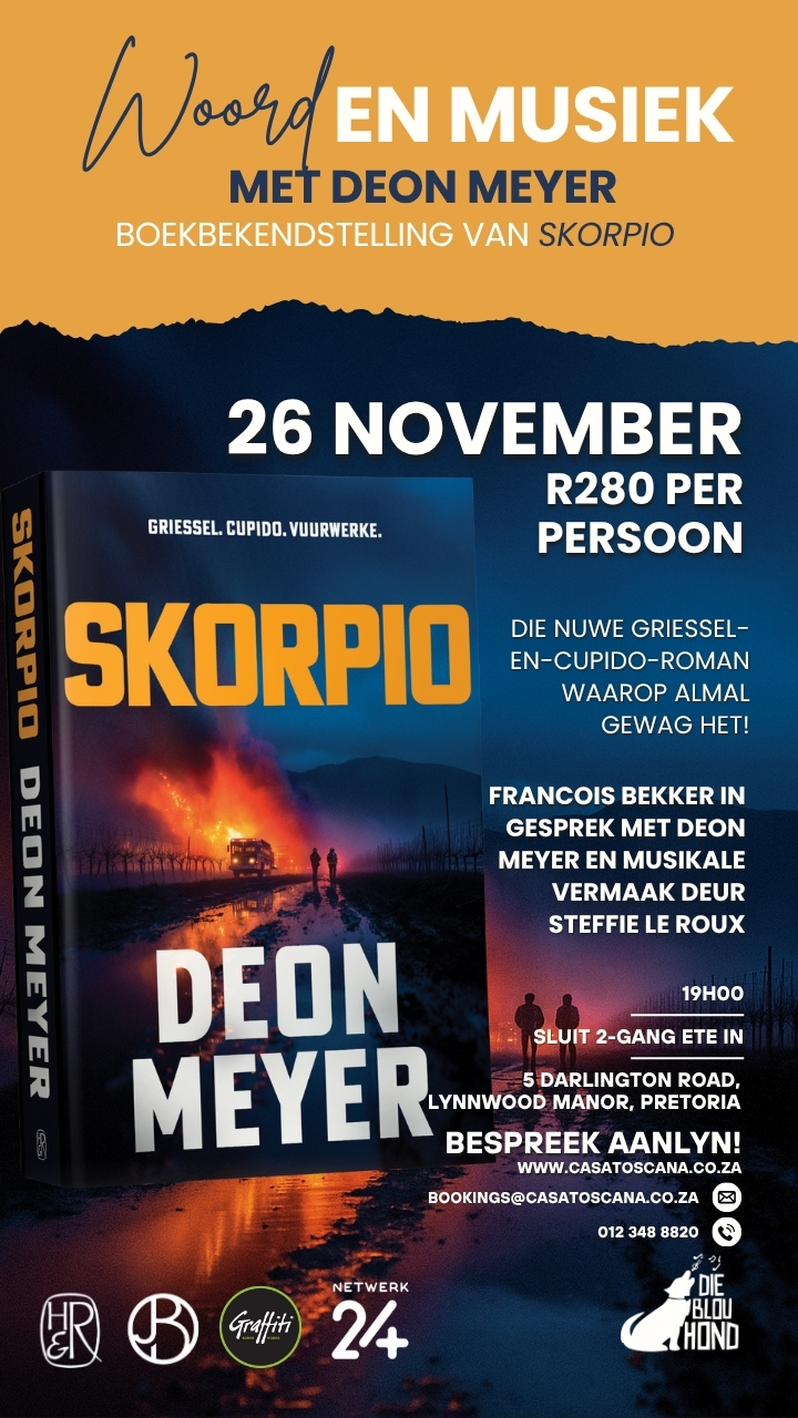 Woord &amp; Musiek met Deon Meyer - Boekbekendstelling van Skorpio