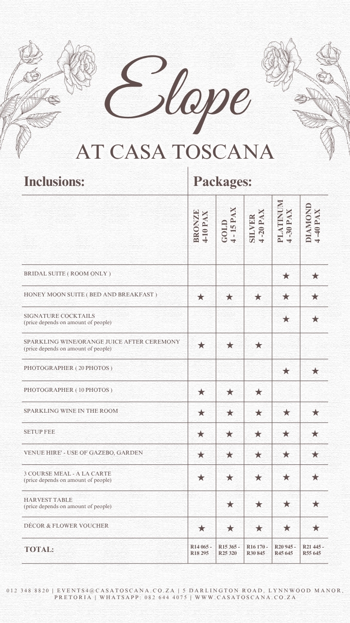 Elope Weddings 2025/2026