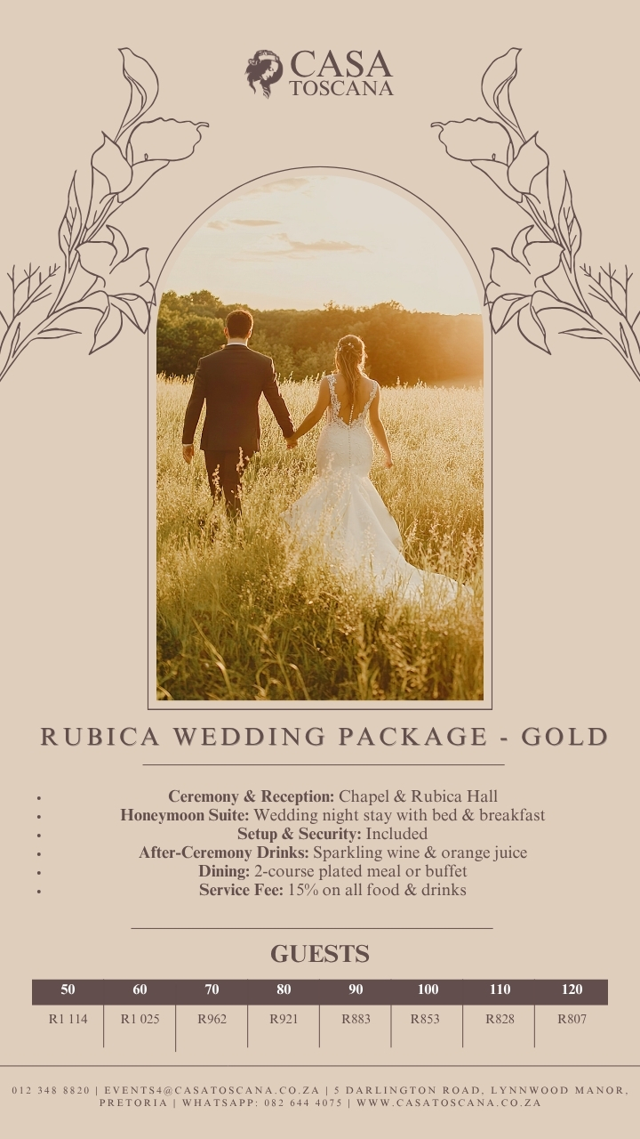 Rubica Weddings - Gold Package